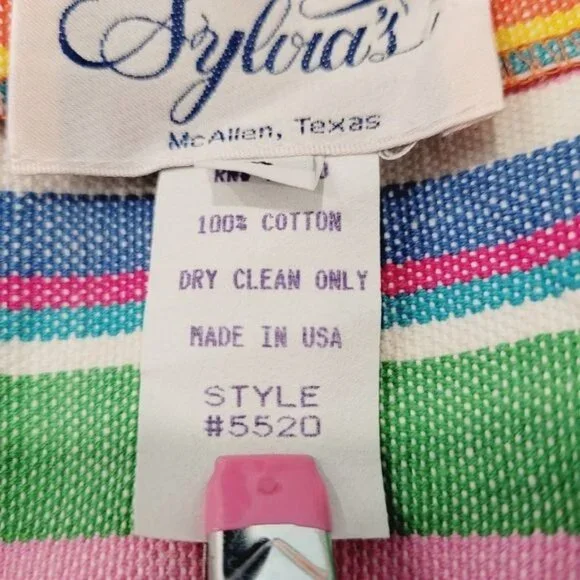 Vintage 80's hippie boho ranch Southwestern ethnic wrap skirt 8 - Picture 2 of 7